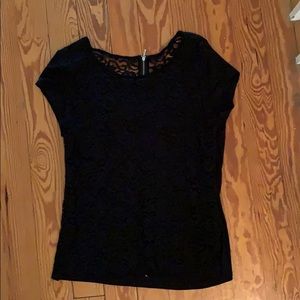 New York and co black lace shirt